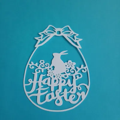 Mẫu trang trí trứng Phục sinh Happy Easter in 3D