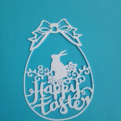 Mẫu trang trí trứng Phục sinh Happy Easter in 3D