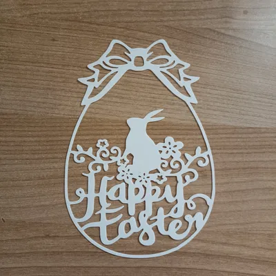 Mẫu trang trí trứng Phục sinh Happy Easter in 3D