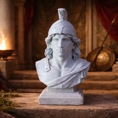 Mô hình tượng bán thân Achilles (Akhilleus) - Anh hùng thần thoại Hy Lạp