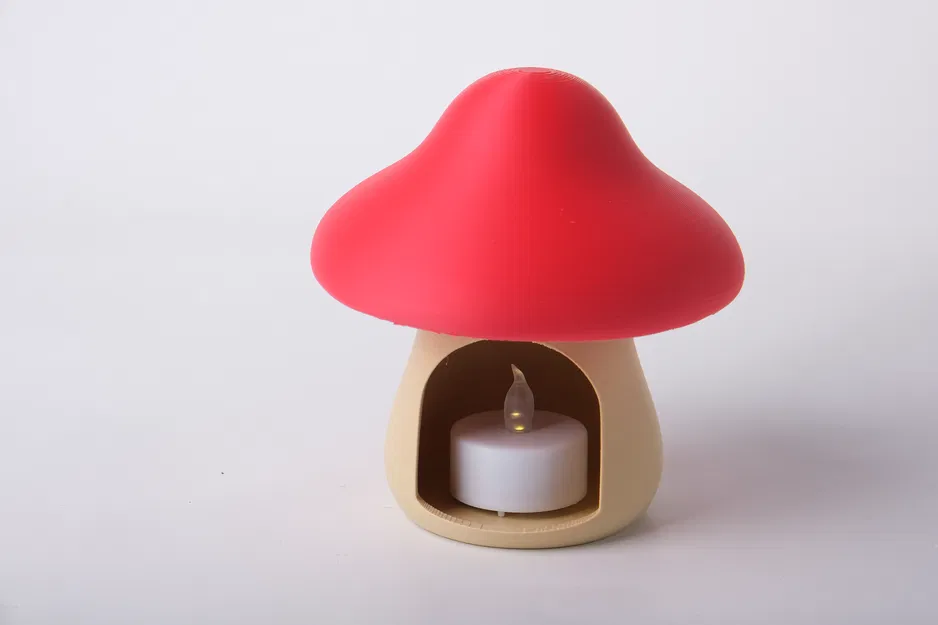 Đế cắm nến LED hình nấm phong cách tối giản cho nến Tealight - Image 2