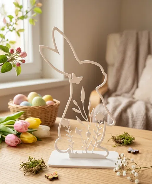 Vật trang trí chú thỏ Phục Sinh in 3D cực xinh - Image 1