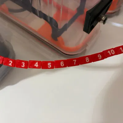 Nhãn đánh số ống dẫn PTFE cho MMU12X (1–12) – Có sẵn file 3MF chỉnh sửa được