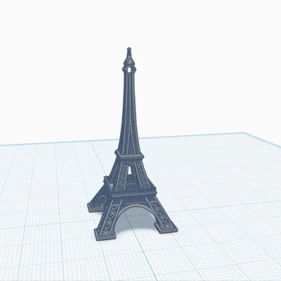 Móc khóa tháp Eiffel - File in 3D độc đáo trang trí chìa khóa