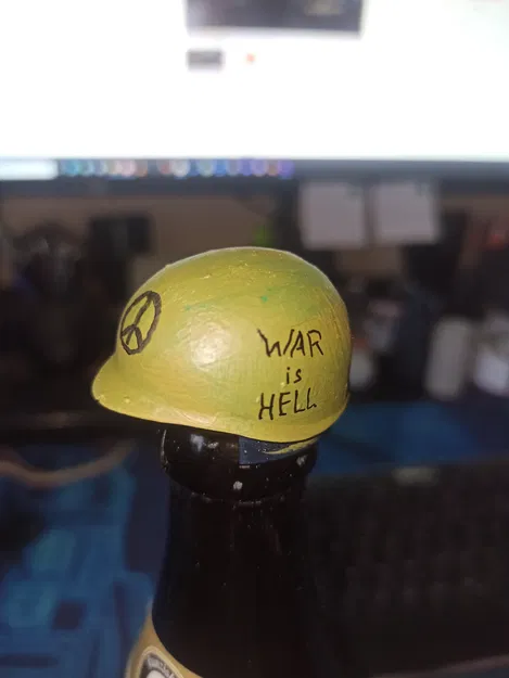 Mũ bảo hiểm US M1 cho chai bia - Image 1