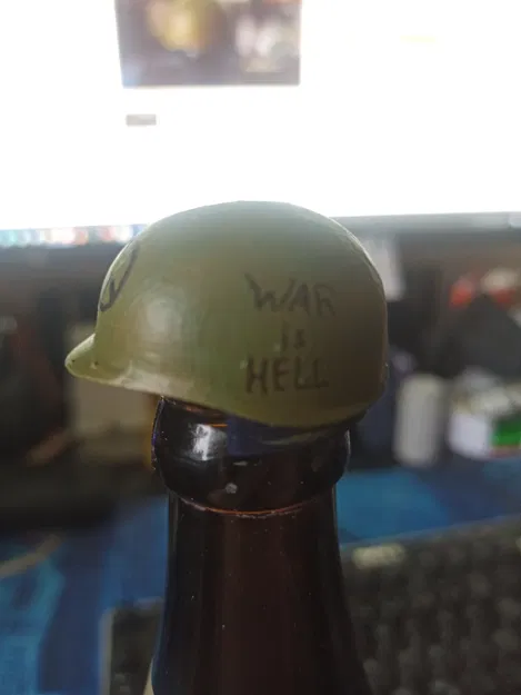 Mũ bảo hiểm US M1 cho chai bia - Image 2