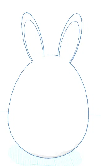 Mô hình 3D quả trứng Phục sinh có tai thỏ trang trí xinh xắn - Image 1