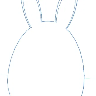 Mô hình 3D quả trứng Phục sinh có tai thỏ trang trí xinh xắn