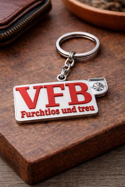 Móc khóa logo VfB Stuttgart in 3D độc đáo dành cho fan hâm mộ - Image 1