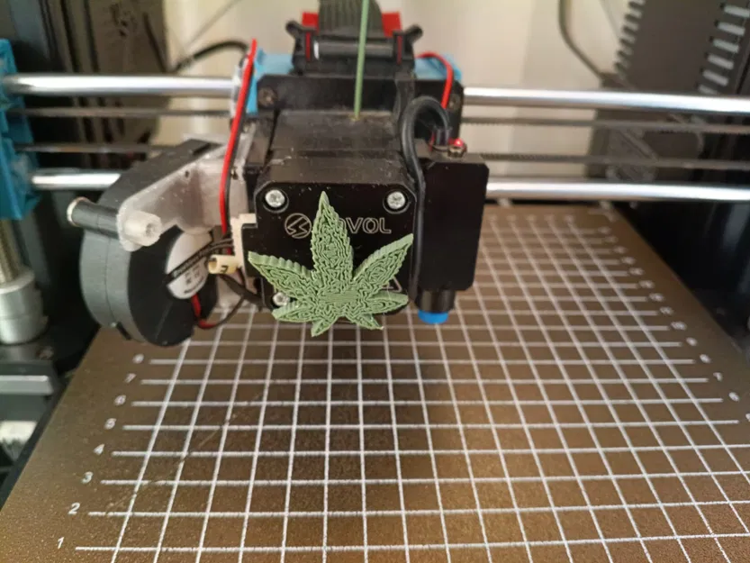 Nút xoay SV06 Weed Leaf - Phụ kiện trang trí extruder 3D cực chất - Image 1