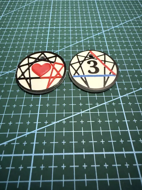 Móc khóa Enneagram Type 3 - Phụ kiện in 3D đa màu độc đáo - Image 1