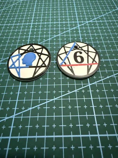 Móc khóa biểu tượng Enneagram loại 6 in 3D đẹp mắt - Image 1