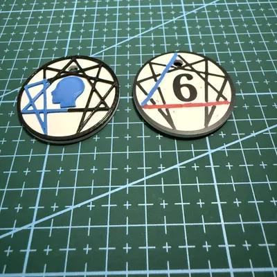 Móc khóa biểu tượng Enneagram loại 6 in 3D đẹp mắt