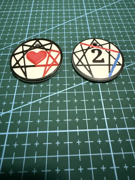 Móc khóa Enneagram loại 2 - Phụ kiện in 3D độc đáo - Image 1