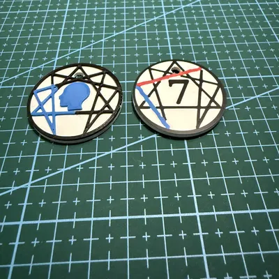 Móc khóa Enneagram Type 7 in 3D cá tính