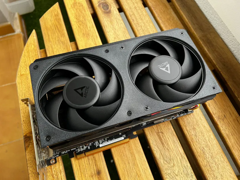 Ngàm chuyển đổi quạt 120mm cho Radeon 7800XT Asrock Challenger OC - Image 1