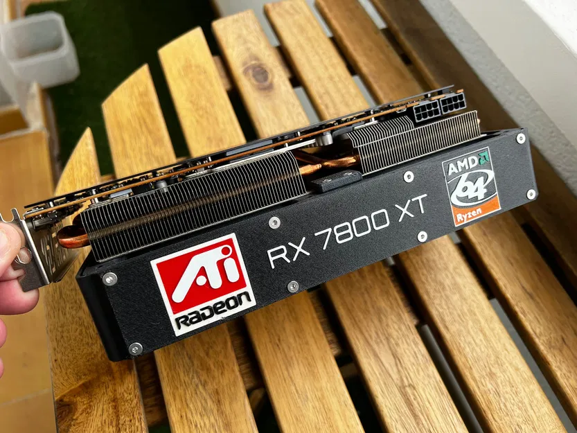 Ngàm chuyển đổi quạt 120mm cho Radeon 7800XT Asrock Challenger OC - Image 3