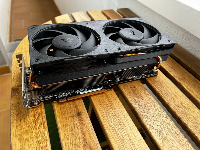 Ngàm chuyển đổi quạt 120mm cho Radeon 7800XT Asrock Challenger OC - Image 4