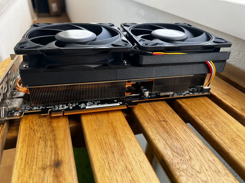 Ngàm chuyển đổi quạt 120mm cho Radeon 7800XT Asrock Challenger OC - Image 7