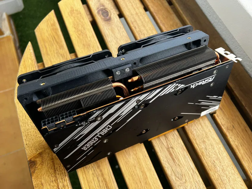 Ngàm chuyển đổi quạt 120mm cho Radeon 7800XT Asrock Challenger OC - Image 10