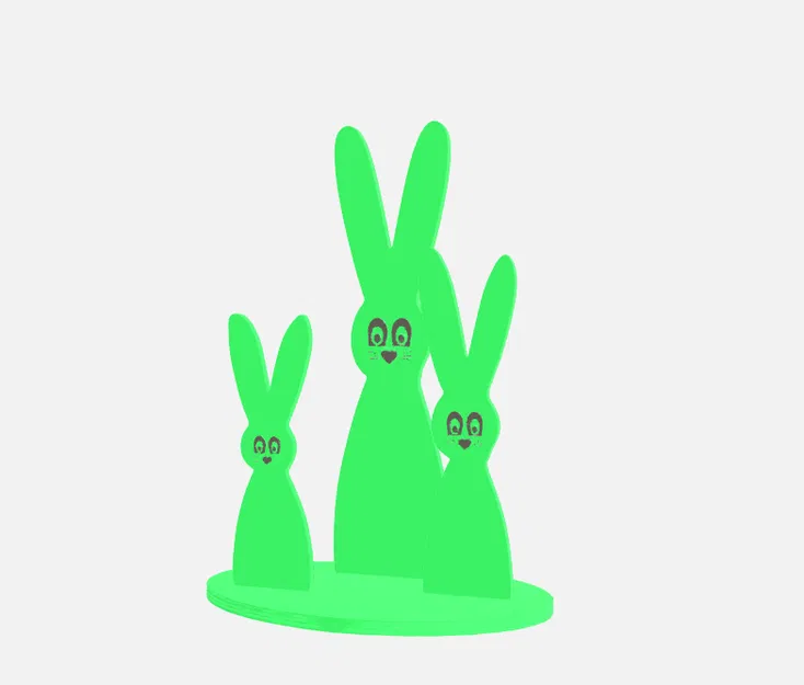 Bộ mô hình chú thỏ Easter bunnies dễ thương trang trí nhà cửa - Image 1