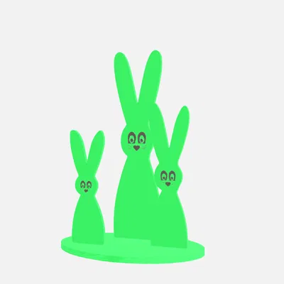 Bộ mô hình chú thỏ Easter bunnies dễ thương trang trí nhà cửa