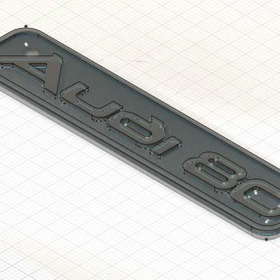 Phù hiệu trang trí bảng điều khiển (taplo) cho Audi 80 B3 in 3D