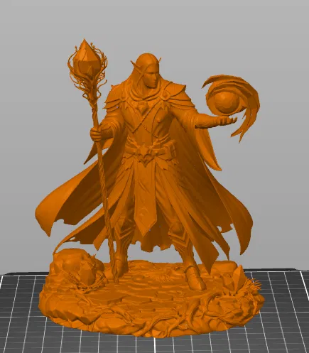 Bloodbound Realms – Elf – Arcane Warden Mage xứ Veiled Grove (Mô hình 3D STL Dark Fantasy) - Image 5