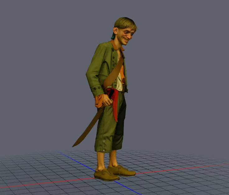 Mô hình 3D Ragetti nhân vật từ phim Cướp biển vùng Caribbean - Image 1