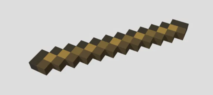 Mô hình gậy gỗ Minecraft (Minecraft Stick) file in 3D chất lượng cao - Image 1