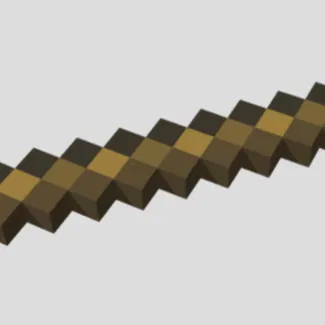 Mô hình gậy gỗ Minecraft (Minecraft Stick) file in 3D chất lượng cao