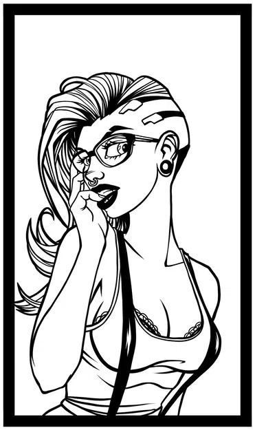 Tranh treo tường 3D nghệ thuật hình chân dung nữ cá tính - Image 1