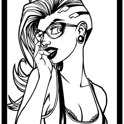 Tranh treo tường 3D nghệ thuật hình chân dung nữ cá tính