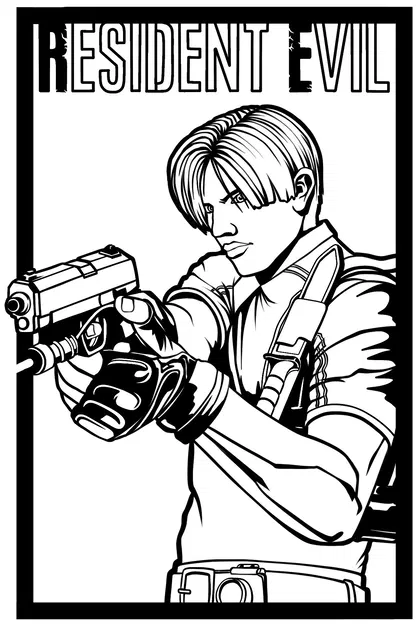 Tấm tranh treo tường Resident Evil Leon S. Kennedy 3D cực ngầu - Image 1