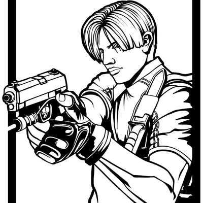 Tấm tranh treo tường Resident Evil Leon S. Kennedy 3D cực ngầu