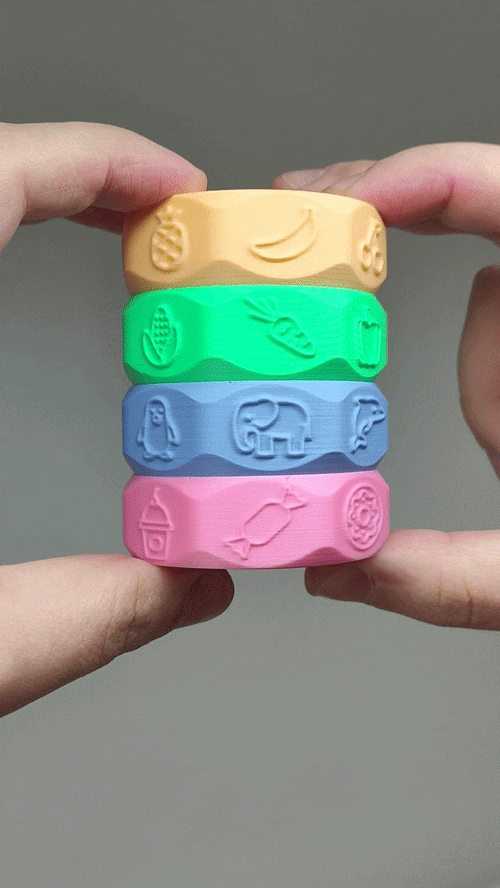 Con lăn xoay vui nhộn với nhiều họa tiết khác nhau