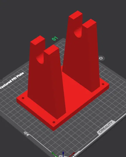 Giá đỡ cuộn nhựa Heavy Duty đơn giản với lỗ bắt vít - Image 4