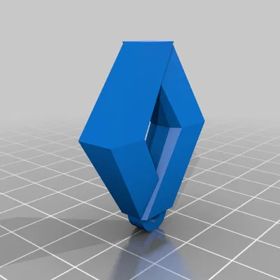 Mô hình logo Renault in 3D thiết kế hai mặt độc đáo