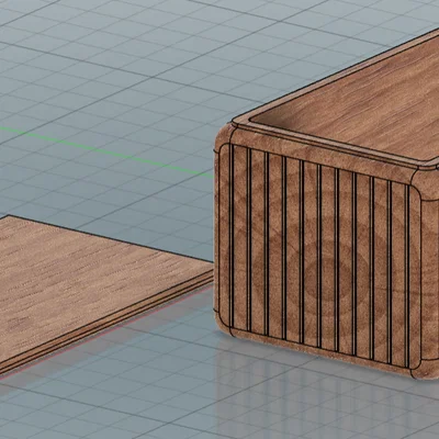 Hộp lưu trữ hiện đại Modern Storage Box v2.0 in 3D trang trí