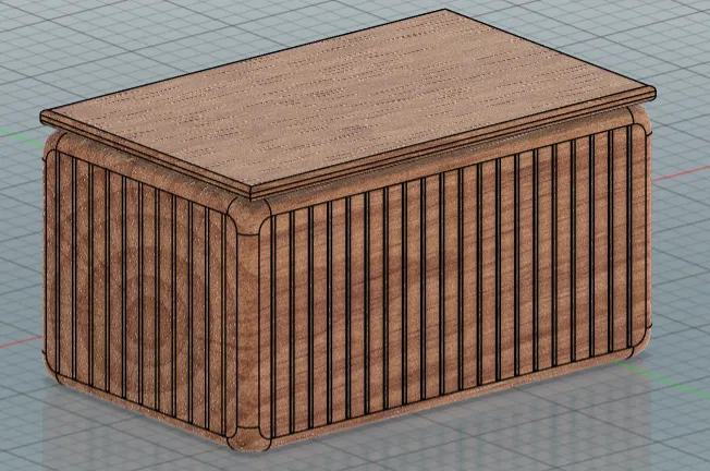 Hộp lưu trữ hiện đại Modern Storage Box v2.0 in 3D trang trí - Image 2