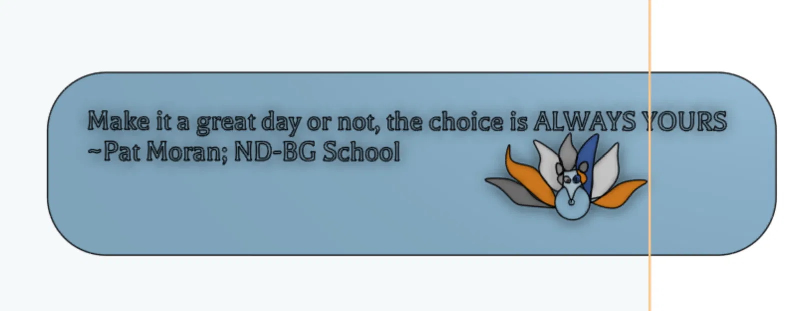 Mẫu bookmark 3D Kitsune thiết kế tinh tế với lời trích dẫn ý nghĩa - Image 1