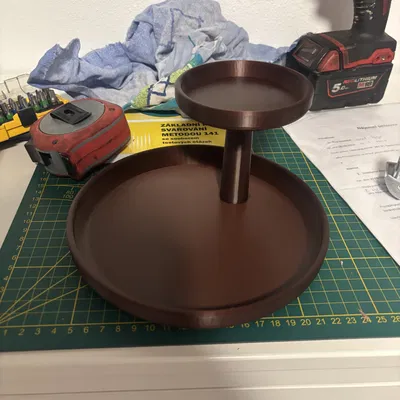 Khay đựng đồ 2 tầng phong cách tối giản Jasper Morrison in 3D