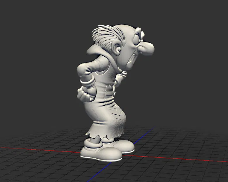 Mô hình 3D nhân vật phản diện Gargamel - Thiết kế sắc nét - Image 2