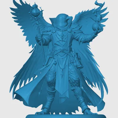 Mô hình Aarakocra Warlock in 3D chi tiết cho game D&D