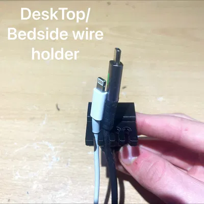 Kẹp Giữ Dây Cáp Để Bàn & Đầu Giường | Bộ Sắp Xếp Cáp Lightning & USB-C