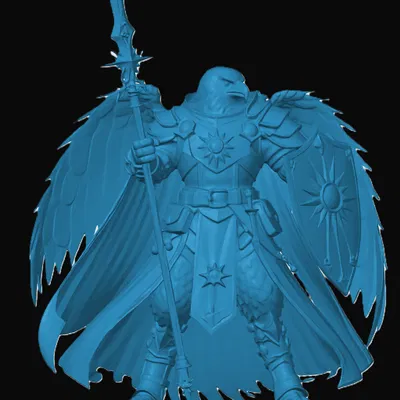 Mô hình 3D Aarakocra Paladin ấn tượng cho game RPG