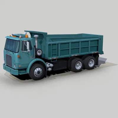 Mô hình xe tải ben Autocar Dump Truck in 3D chi tiết cực đẹp