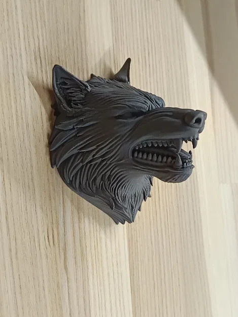 Mô hình đầu sói trang trí treo tường 3D độc đáo - Image 2
