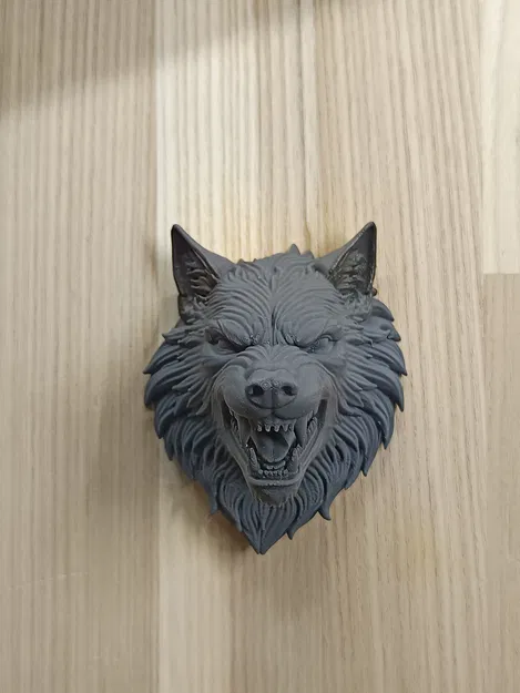 Mô hình đầu sói trang trí treo tường 3D độc đáo - Image 3