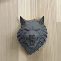 Mô hình đầu sói trang trí treo tường 3D độc đáo - Thumbnail 3